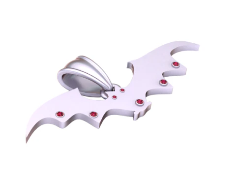 Golden Bat Pendant 3D Printable Model 3D Print Model