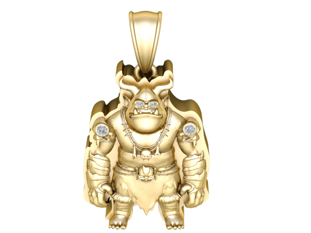 Golden Devil Pendant 3D Printable Model 3D Print Model .c4d .max .obj .3ds .fbx .stl .blend 