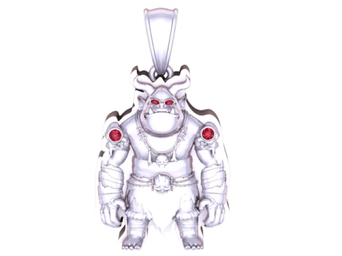 Golden Devil Pendant 3D Printable Model 3D Print Model