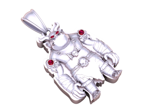 ゴールデンデビルペンダント3D印刷可能モデル 3Dプリントモデル