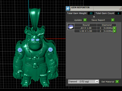 Golden Devil Pendant 3D Printable Model 3D Print Model