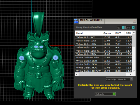 ゴールデンデビルペンダント3D印刷可能モデル 3Dプリントモデル