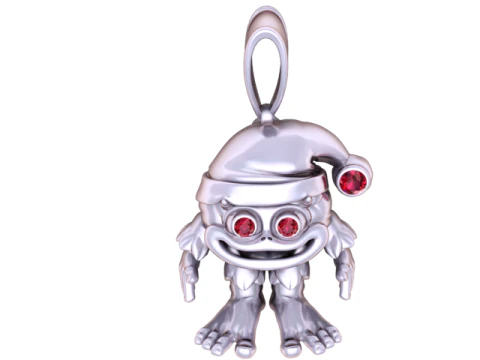 Pendentif monstre elfe dor&eacute; mod&egrave;le imprimable en 3D Modèles 3D en vedette