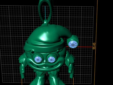 Pendentif monstre elfe dor&eacute; mod&egrave;le imprimable en 3D Modèles 3D en vedette