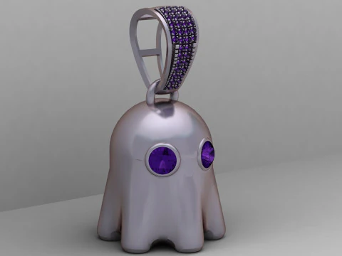 Golden Ghost Pendant 3D Printable Model 3D Print Model