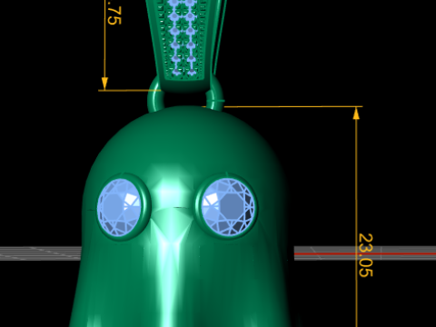 Modèle imprimable en 3D du pendentif Golden Ghost Modèles 3D en vedette