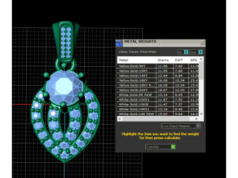 Golden Diamond Leaf Pendant 3D Printable Model 3D Print Model