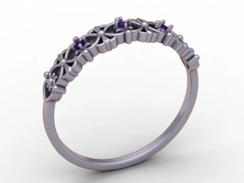 Golden Crown Pattern Ring 3D Printable Model 3D Print Model
