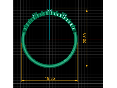 金皇冠图案戒指 3D 可打印模型 3D 打印模型