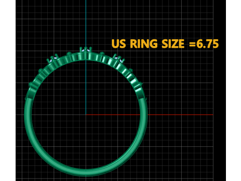 金皇冠图案戒指 3D 可打印模型 3D 打印模型