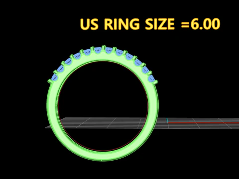 Diamond Wedding Ring Set 3D Printable Model 3D Print Model