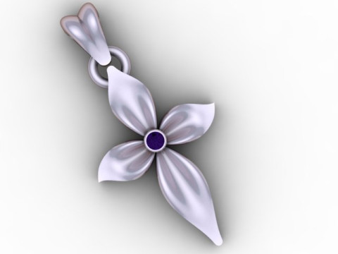 Model Cetak 3D Liontin Salib Emas Berbentuk Marquise Model Cetak 3D