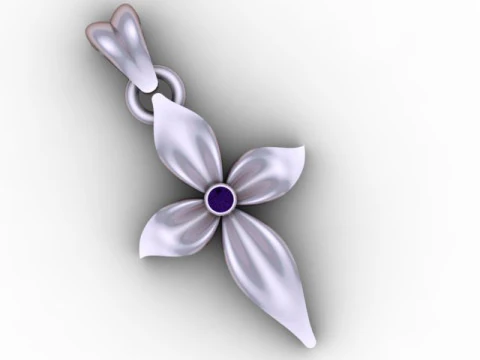 Marquise-Shaped Gold Cross Pendant 3D Printable Model 3D Print Model