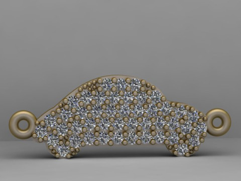 Urok samochodu z cyrkonią sześcienną Model do druku 3D Model do druku 3D