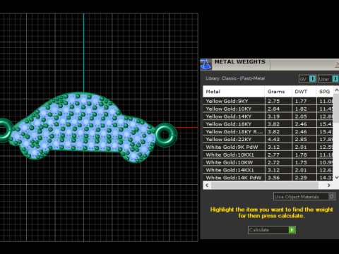 Kubieke zirkoon Pav auto charme 3D printbaar model 3D printmodel