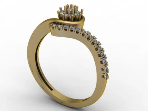 Diamond Ring 3D Printable Model 3D Print Model