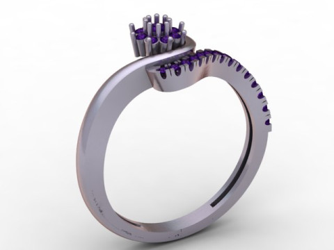 Diamantring 3D-druckbares Modell 3D Druckmodell