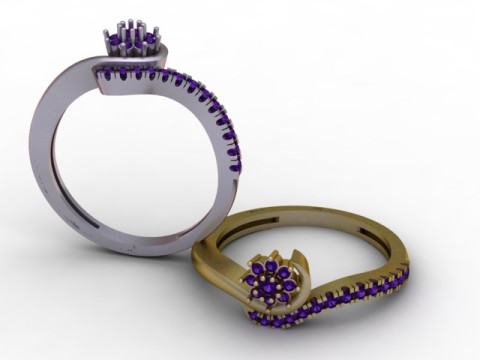 Diamantring 3D-druckbares Modell 3D Druckmodell