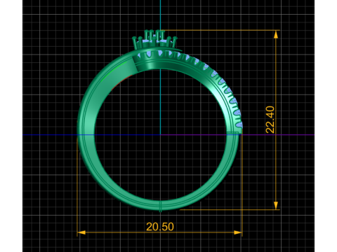Diamantring 3D-druckbares Modell 3D Druckmodell