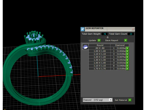 Diamond Ring 3D Printable Model 3D Print Model