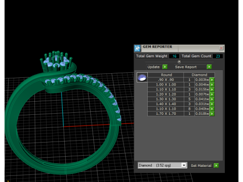 Diamantring 3D-druckbares Modell 3D Druckmodell