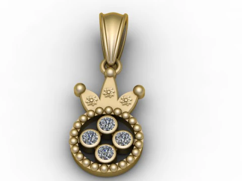 Kroonvormige hanger 3D-afdrukbaar model 3D printmodel