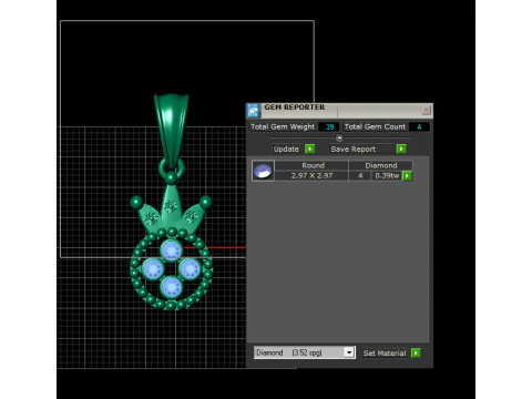 Crown-Shaped Pendant 3D Printable Model 3D Print Model