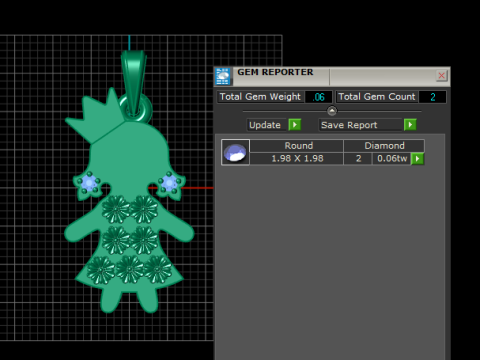 Gold Girl Pendant 3D Printable Model 3D Print Model