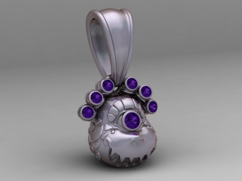 귀여운 외계인 펜던트 3D 인쇄 가능한 모델 3D 프린트 모델