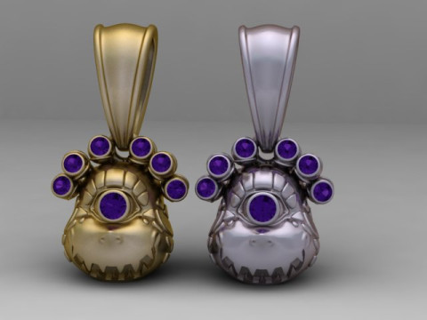 귀여운 외계인 펜던트 3D 인쇄 가능한 모델 3D 프린트 모델