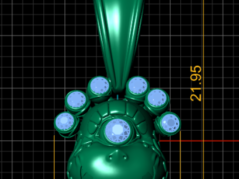 귀여운 외계인 펜던트 3D 인쇄 가능한 모델 3D 프린트 모델