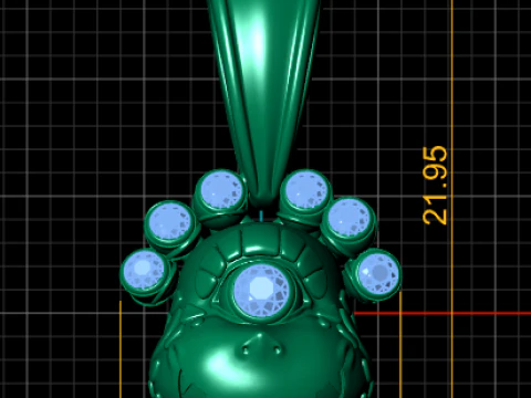Cute Alien Pendant 3D Printable Model 3D Print Model