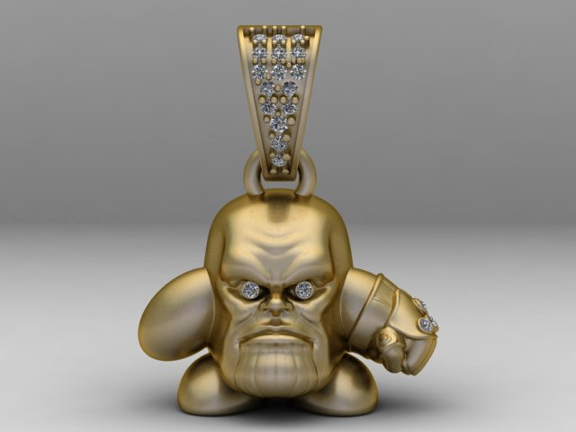 Złoty wisiorek Kirby Model do druku 3D Model do druku 3D .c4d .max .obj .3ds .fbx .stl .blend