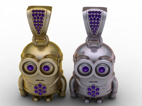Modèle imprimable en 3D du pendentif Golden Minion Modèles 3D en vedette