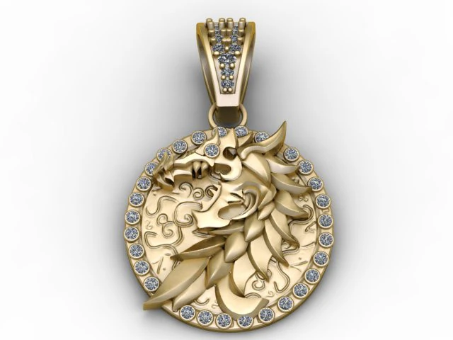 Golden Dragon Pendant 3D Printable Model 3D Print Model .c4d .max .obj .3ds .fbx .stl .blend 