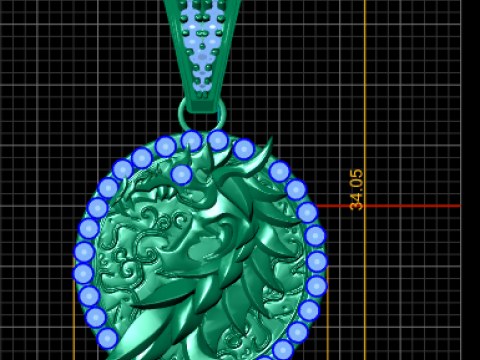 金龙吊坠 3D 打印模型 3D 打印模型