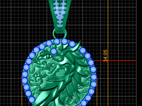 Golden Dragon Pendant 3D Printable Model 3D Print Model