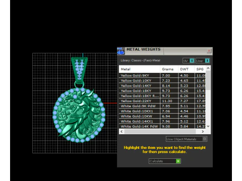 Golden Dragon Pendant 3D Printable Model 3D Print Model