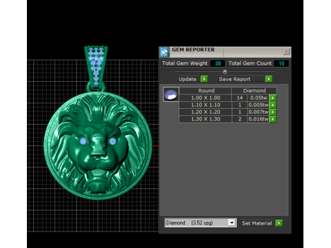 Wisiorek z twarzą złotego lwa Model do druku 3D Model do druku 3D