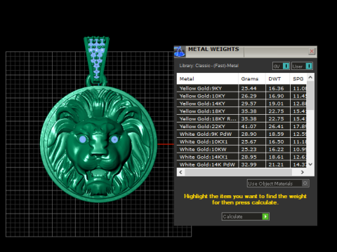 Wisiorek z twarzą złotego lwa Model do druku 3D Model do druku 3D