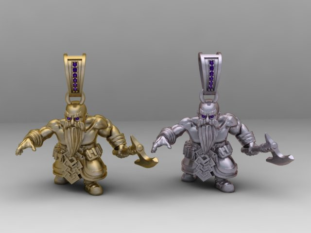 EXE 펜던트가 있는 몬스터 3D 인쇄 가능 모델 3D 프린트 모델 .c4d .max .obj .3ds .fbx .stl .blend