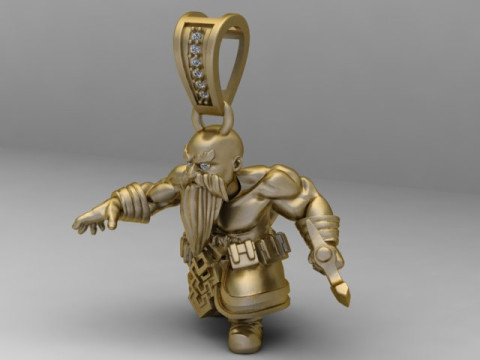 EXE 펜던트가 있는 몬스터 3D 인쇄 가능 모델 3D 프린트 모델