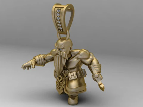Monster with EXE Pendant 3D Printable Model 3D Print Model