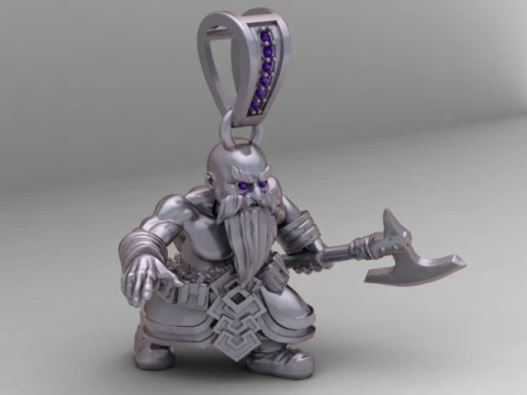 Monster with EXE Pendant 3D Printable Model 3D Print Model