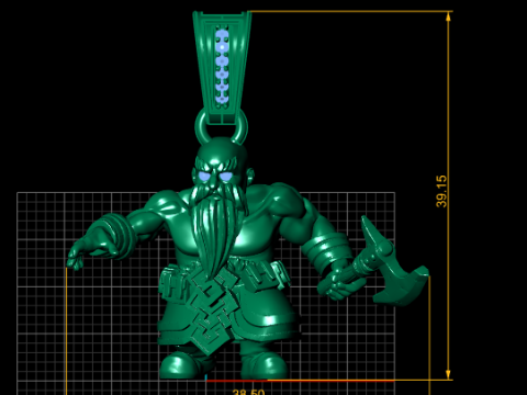 EXE 펜던트가 있는 몬스터 3D 인쇄 가능 모델 3D 프린트 모델