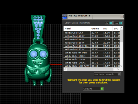 Gouden schattige Minion hanger 3D printbaar model 3D printmodel