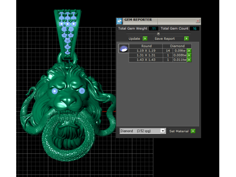 गोल्डन लायन और स्नेक फाइट पेंडेंट 3डी प्रिंट करने योग्य मॉडल 3D प्रिंट मॉडल