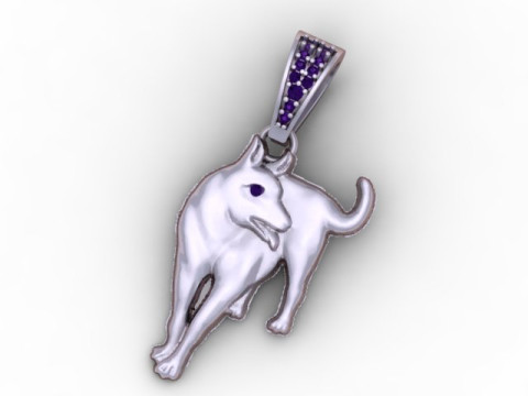 Golden Dog Pendant 3D Printable Model 3D Print Model