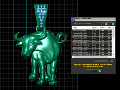 Altın Boğa Kolye 3D Yazdırılabilir Model 3D Baskı Modeli