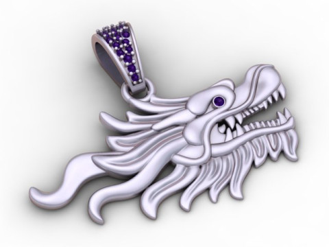 Золотий кулон Дракула 3D модель для друку 3D Принт Модель